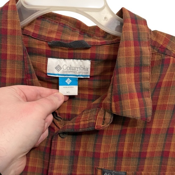 Columbia XL Plaid Button Up Long Sleeve Shirt - Picture 3 of 4